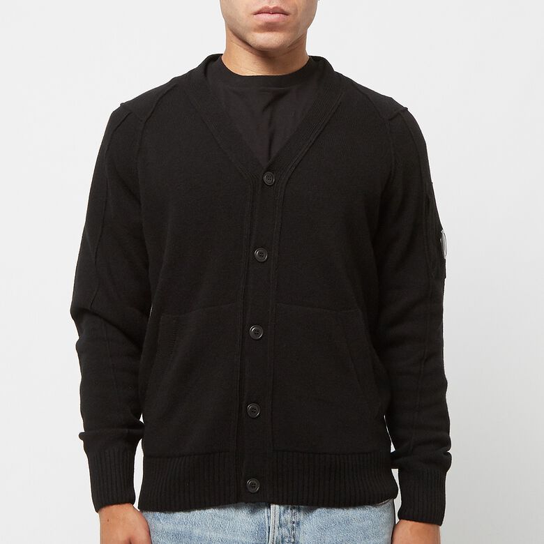 C. P. Company Lambswool Cardigan Black