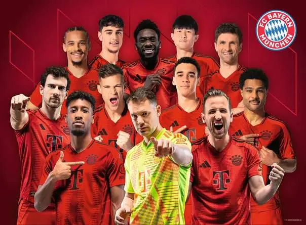 Kinderpuzzle ab 9 Jahren - FC Bayern München Saison 2024/25 - 300 Teile