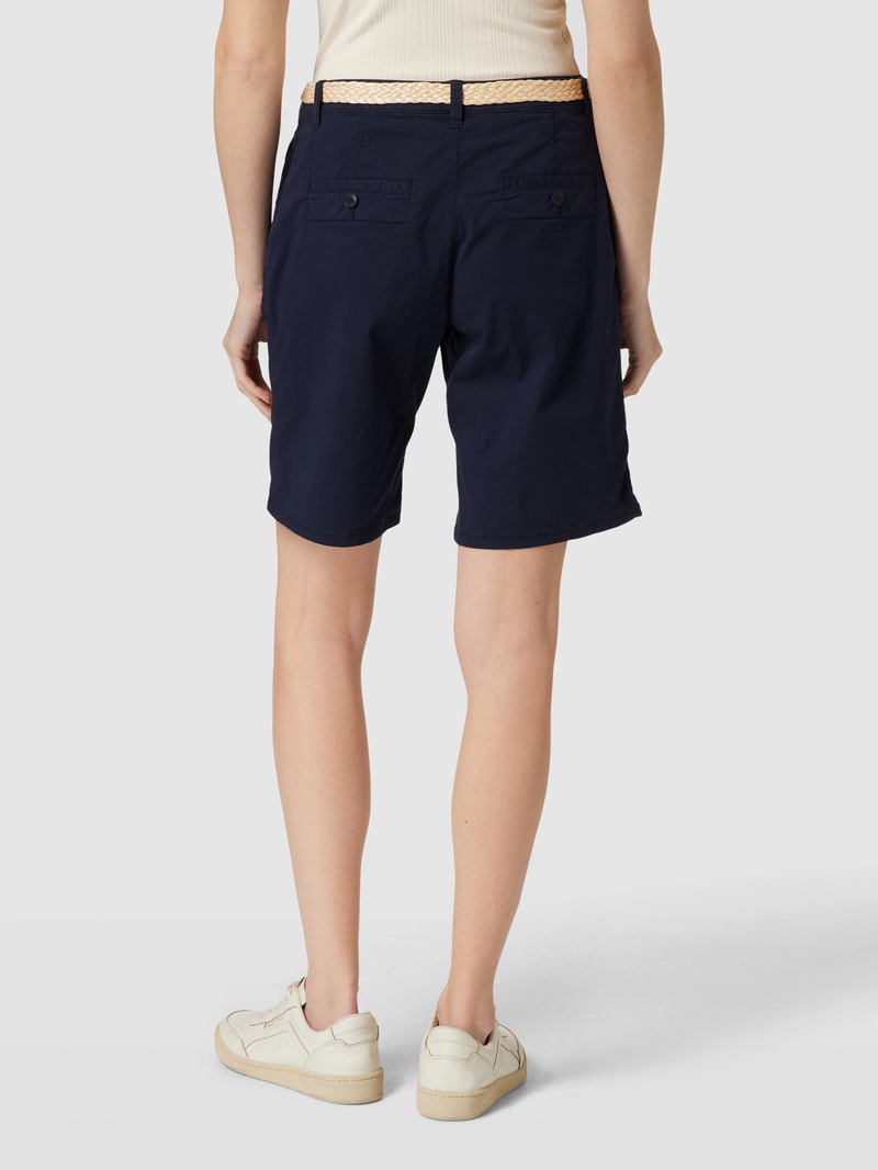 Shorts mit Gürtel in marineblau