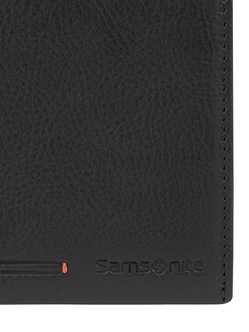 Portemonnaie aus Leder Modell 'Simpla' - RFID-blocking in schwarz