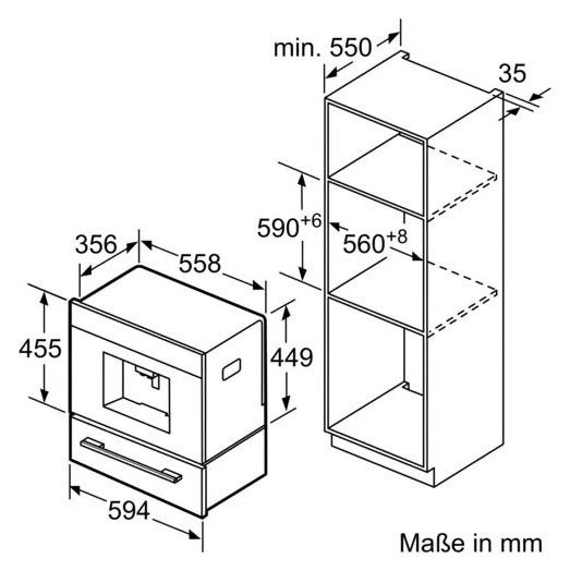 BOSCH Einbau-Kaffeevollautomat CTL636ES1