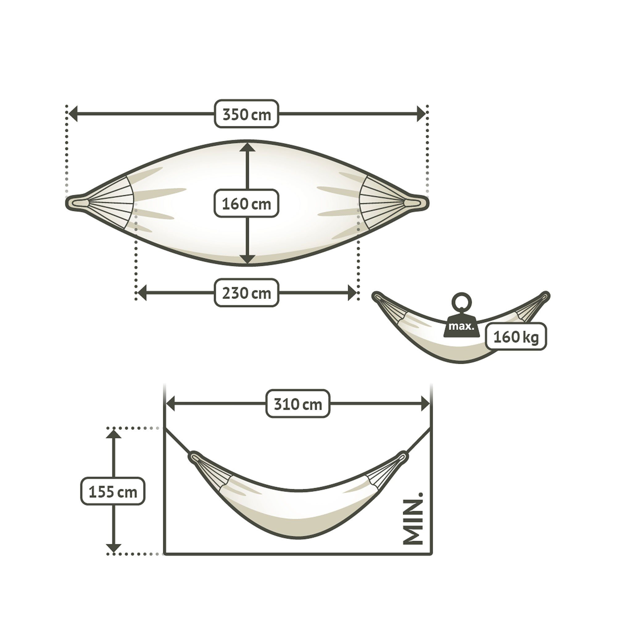 La Siesta Hängematte Brisa Wave - Klassische Doppel-Hängematte Outdoor- LA SIESTA, Hochwertige Qualität