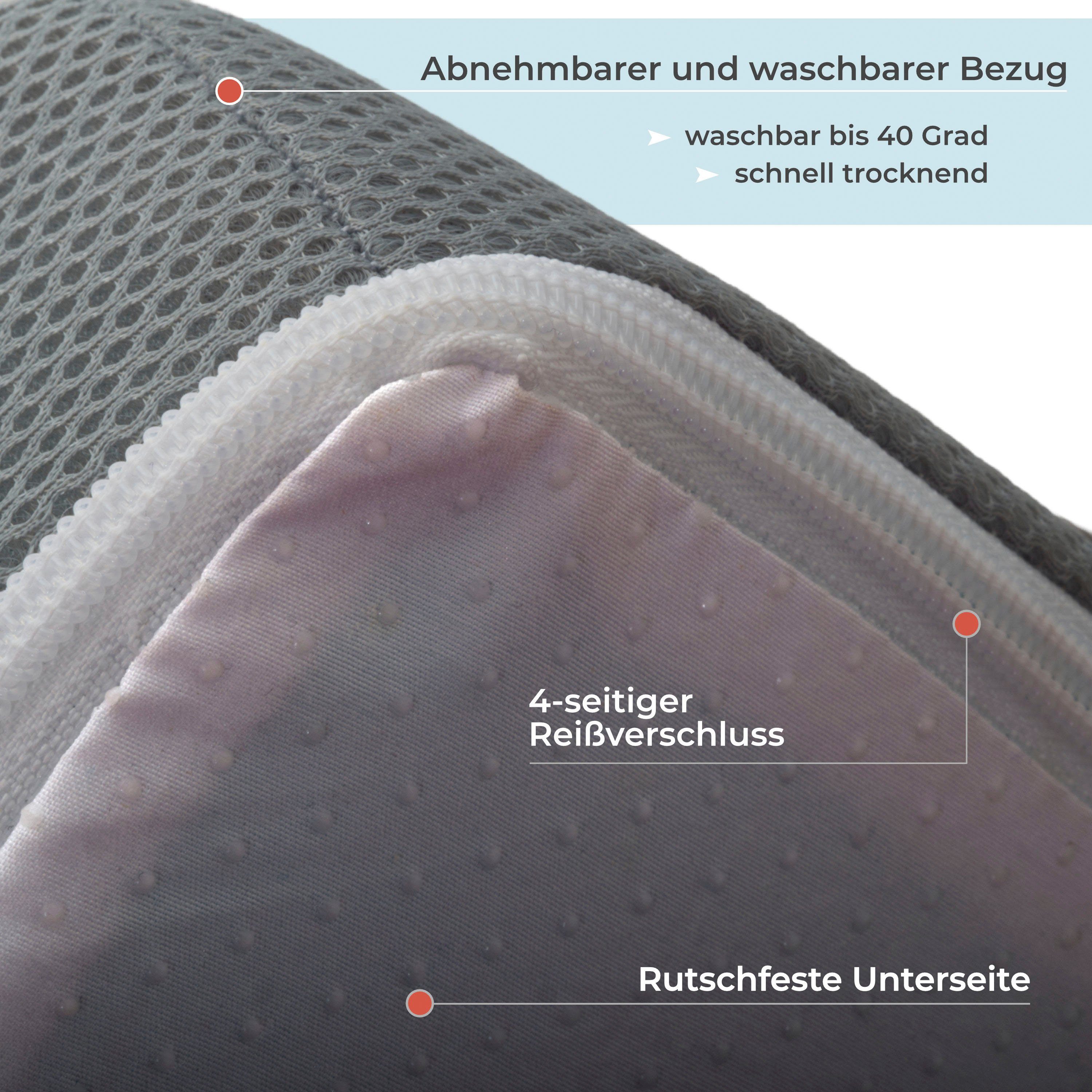 Topper MULTIFLEX 3-Zonen Komfort, Jekatex, 8 cm hoch, Komfortschaum, für Aufwertung deiner Matratze