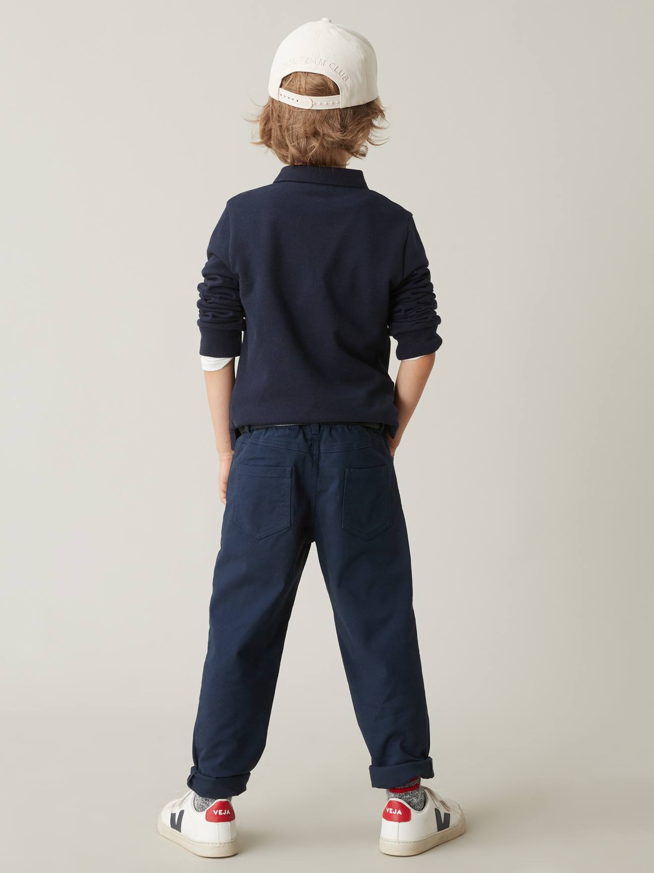 Pantalon garçon taille élastiquée CYRILLUS marine