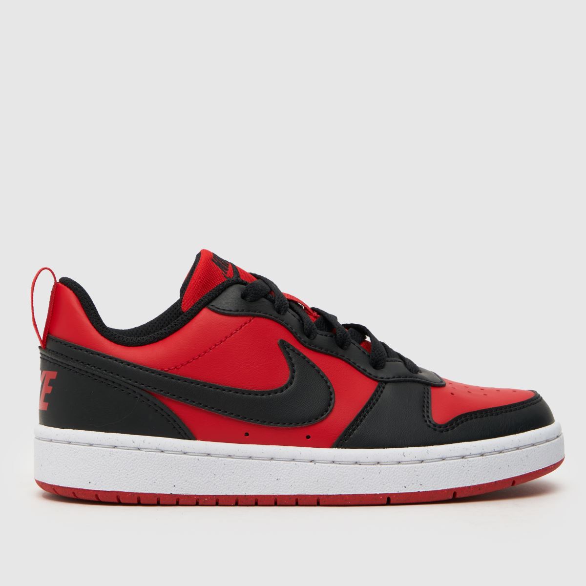Nike svarta & röda Court Borough Low Recraft pojkar/ungdomsskor