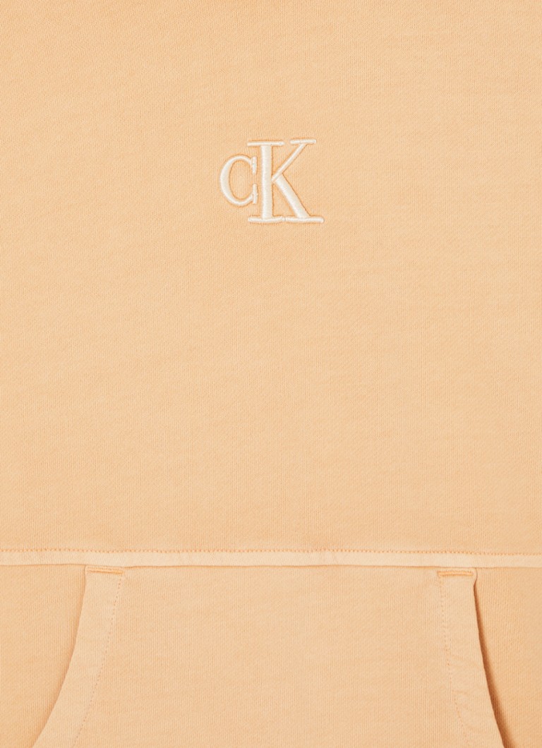 Calvin Klein džemperis su siuvinėtu logotipu ir šoninėmis kišenėmis