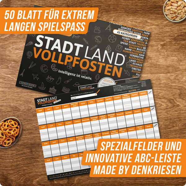 STADT LAND VOLLPFOSTEN - CLASSIC EDITION - Reisespiel