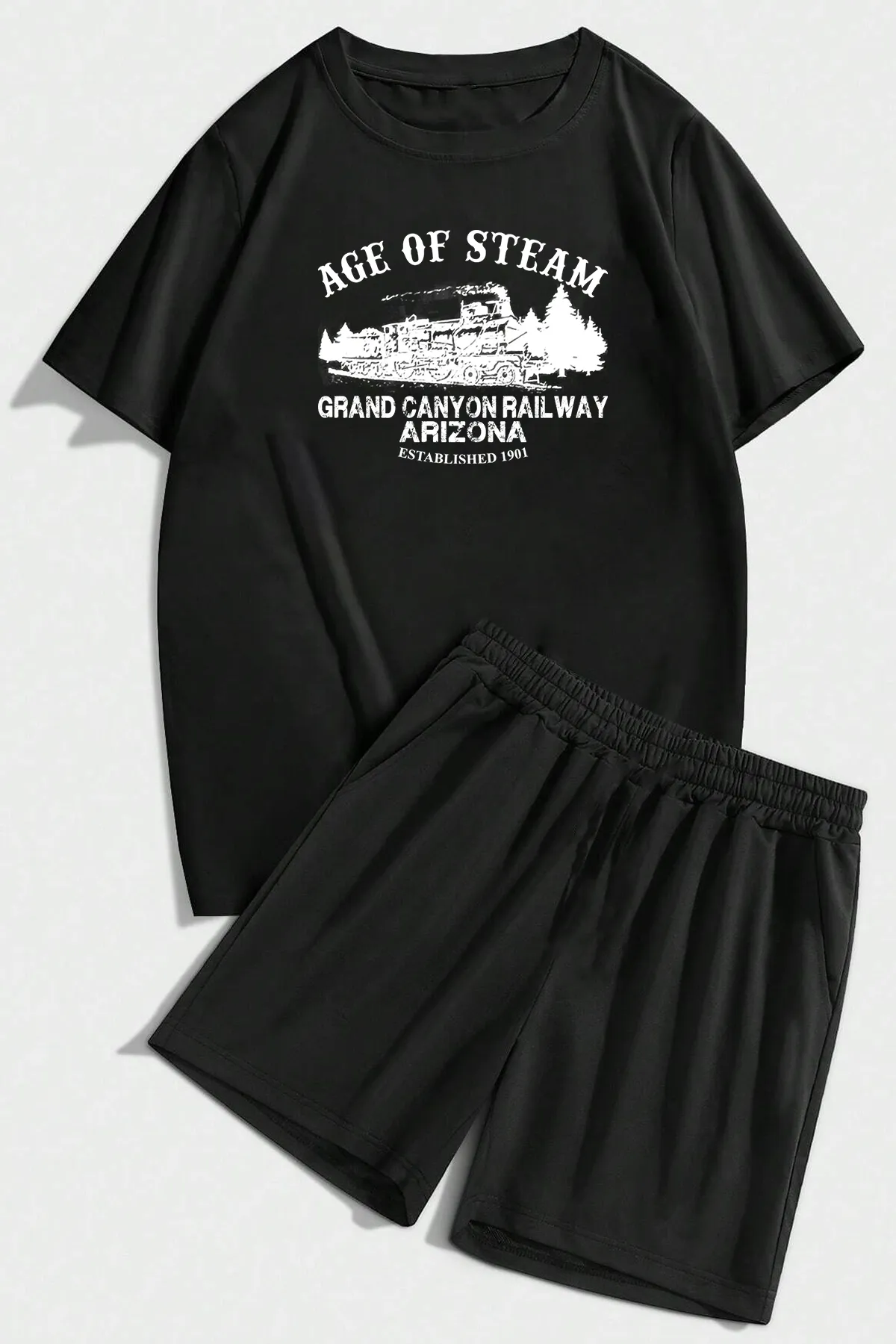 uyguntarz  Unisex-Shorts-Set mit Age of Steam-Print
