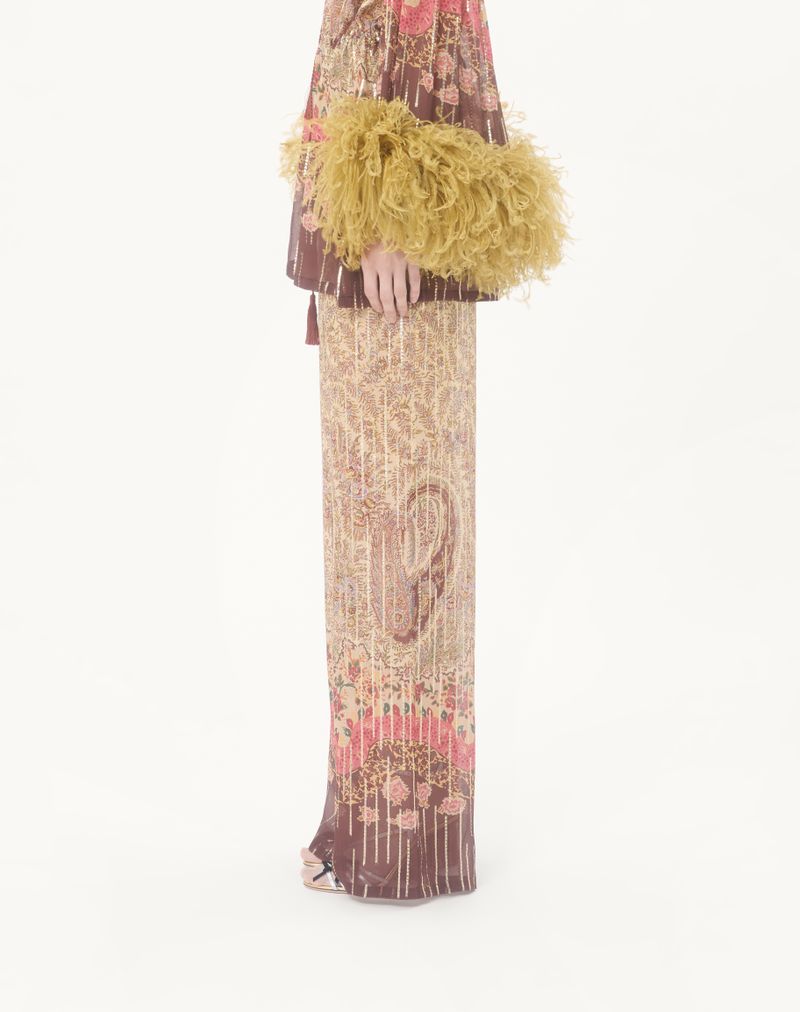 Pekin-bukser med Voyage Imaginaire Paisley-print