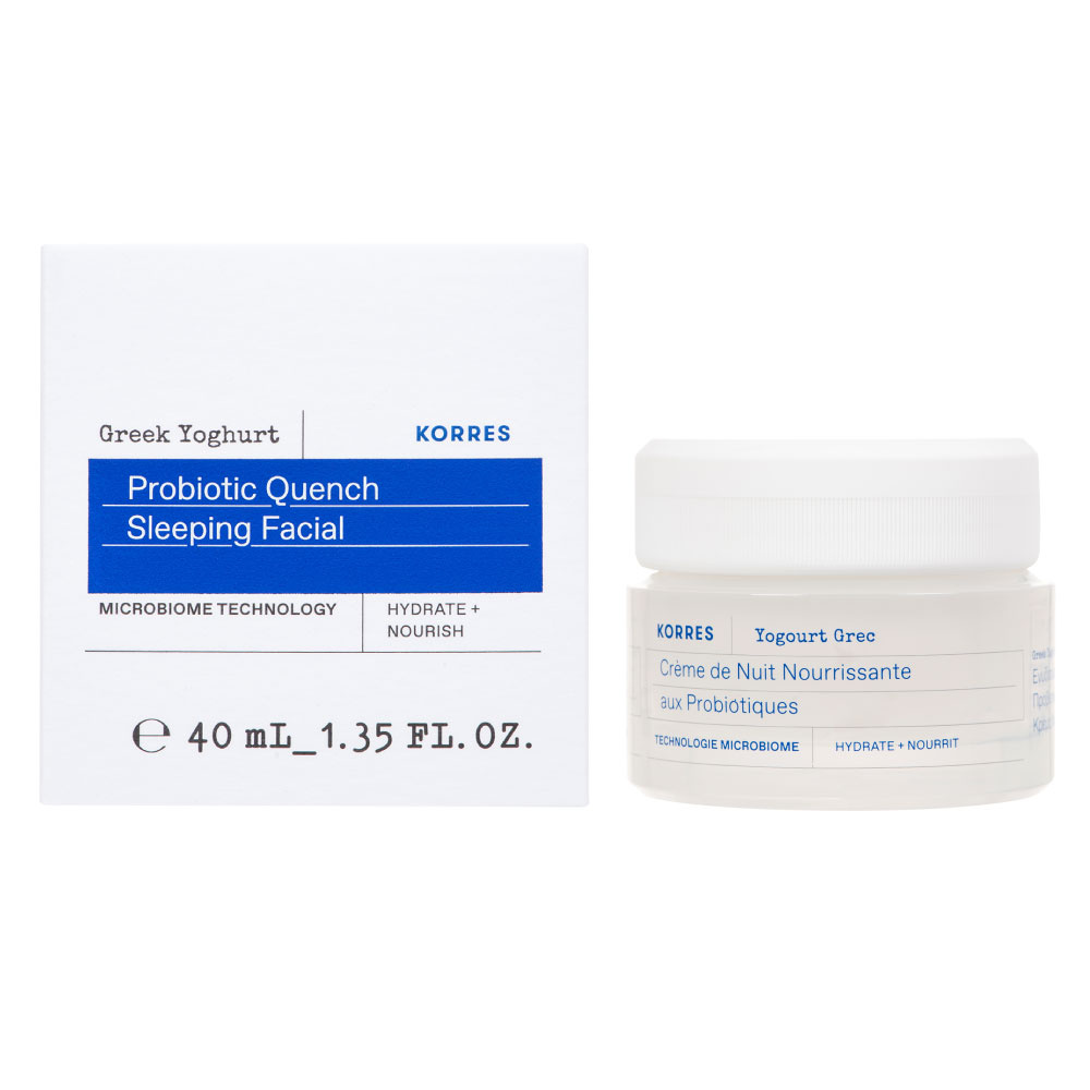 korres Crème Nuit Nourrissante Probiotiques & Yaourt Grec Crème de nuit nourrissante. Toutes peaux.