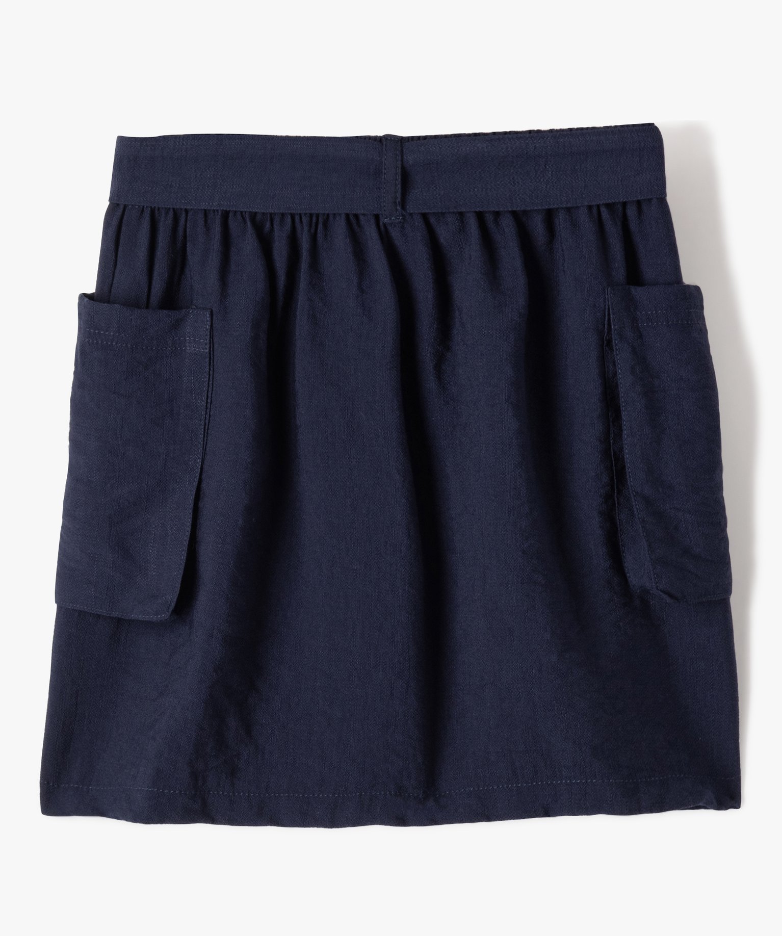 Jupe ample avec poches sur les cotés fille marine | GEMO