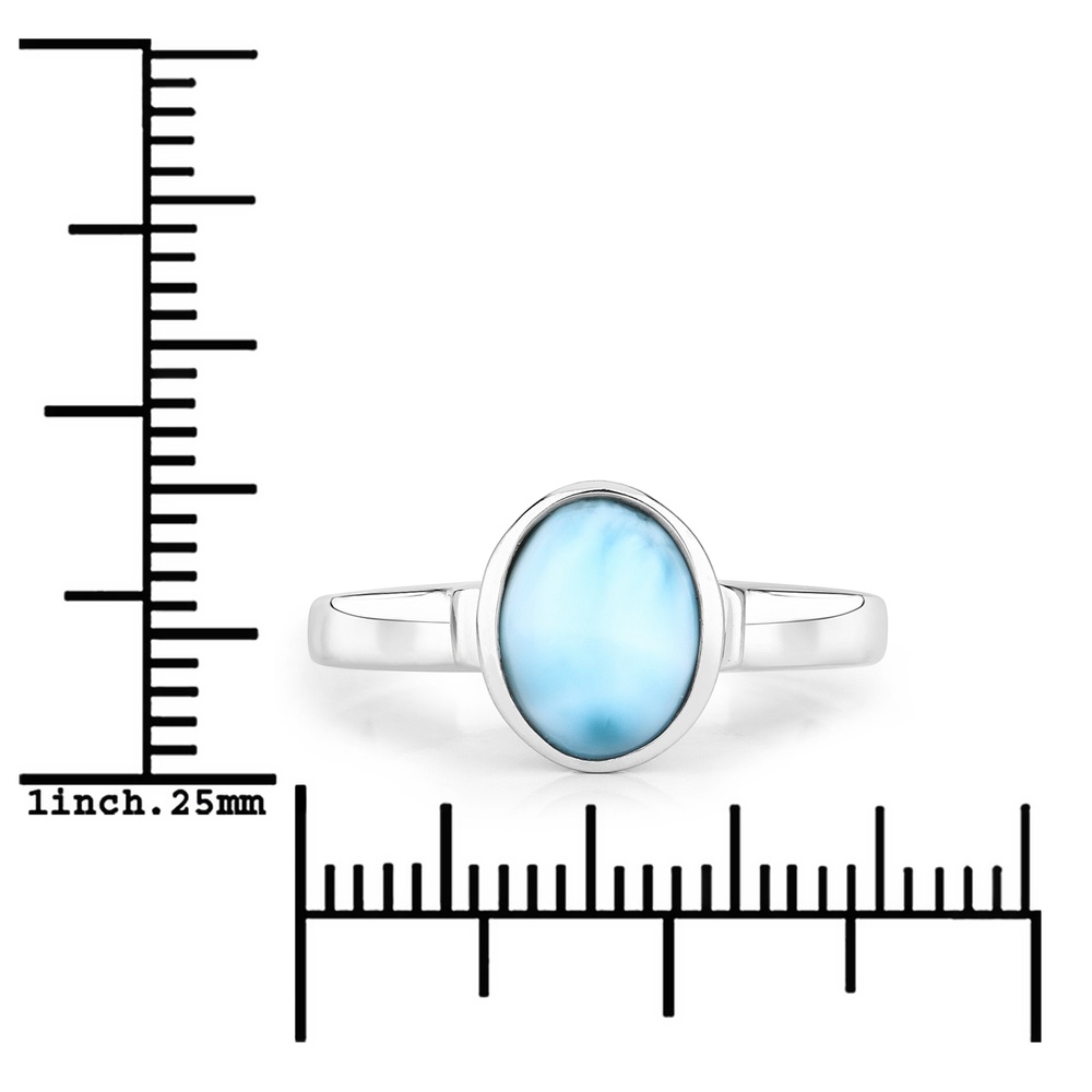 Rafaela Donata Bague Argent sterling Larimar en Argent Bague