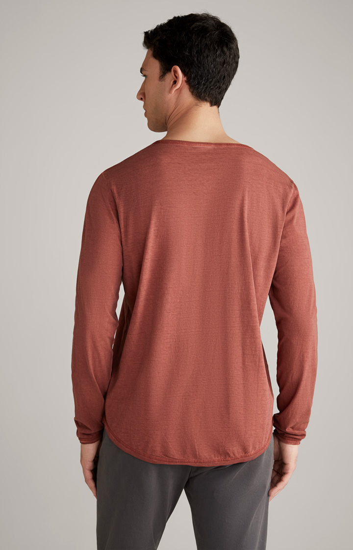 Longsleeve Carlos in Rostrot meliert
