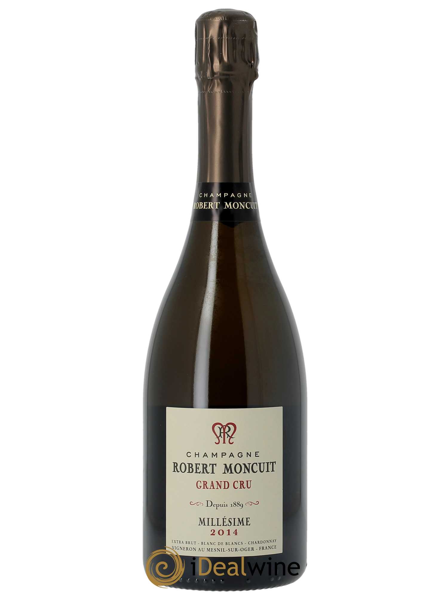 Blanc de Blancs Grand Cru Extra Brut Robert Moncuit  2014 - Lot de 1 Bouteille