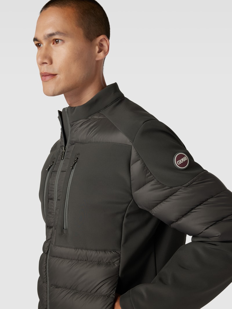 Daunenjacke mit Label-Detail in anthrazit