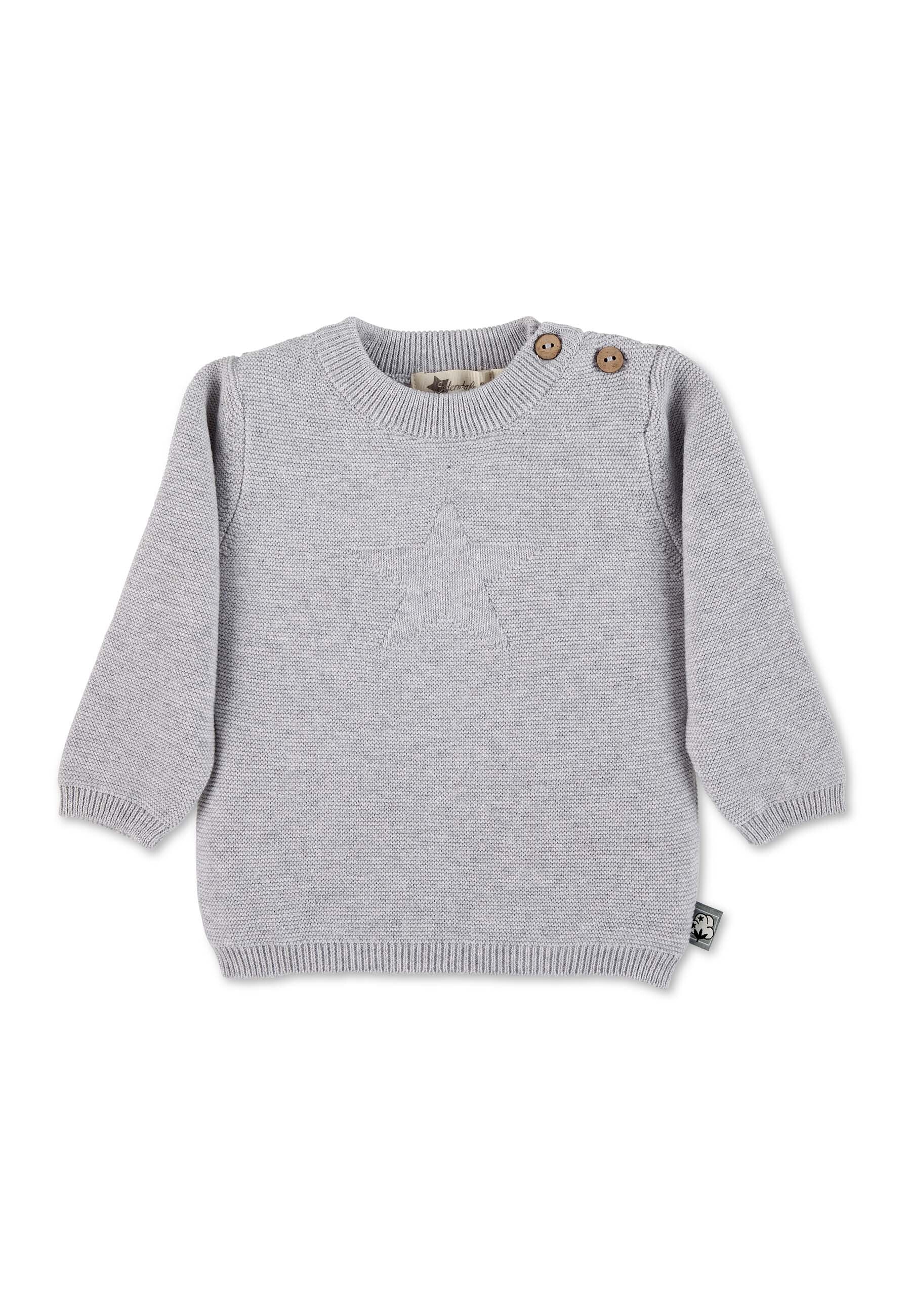 GOTS Strick-Pullover mit eingestricktem Stern