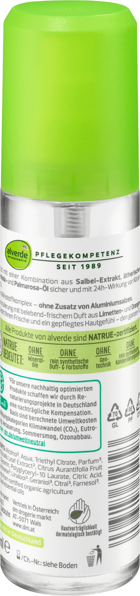 Deo Spray Lime Limette Salbei, 75 ml