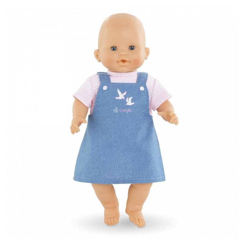 Robe marinière bords de Loire pour poupon 36cm