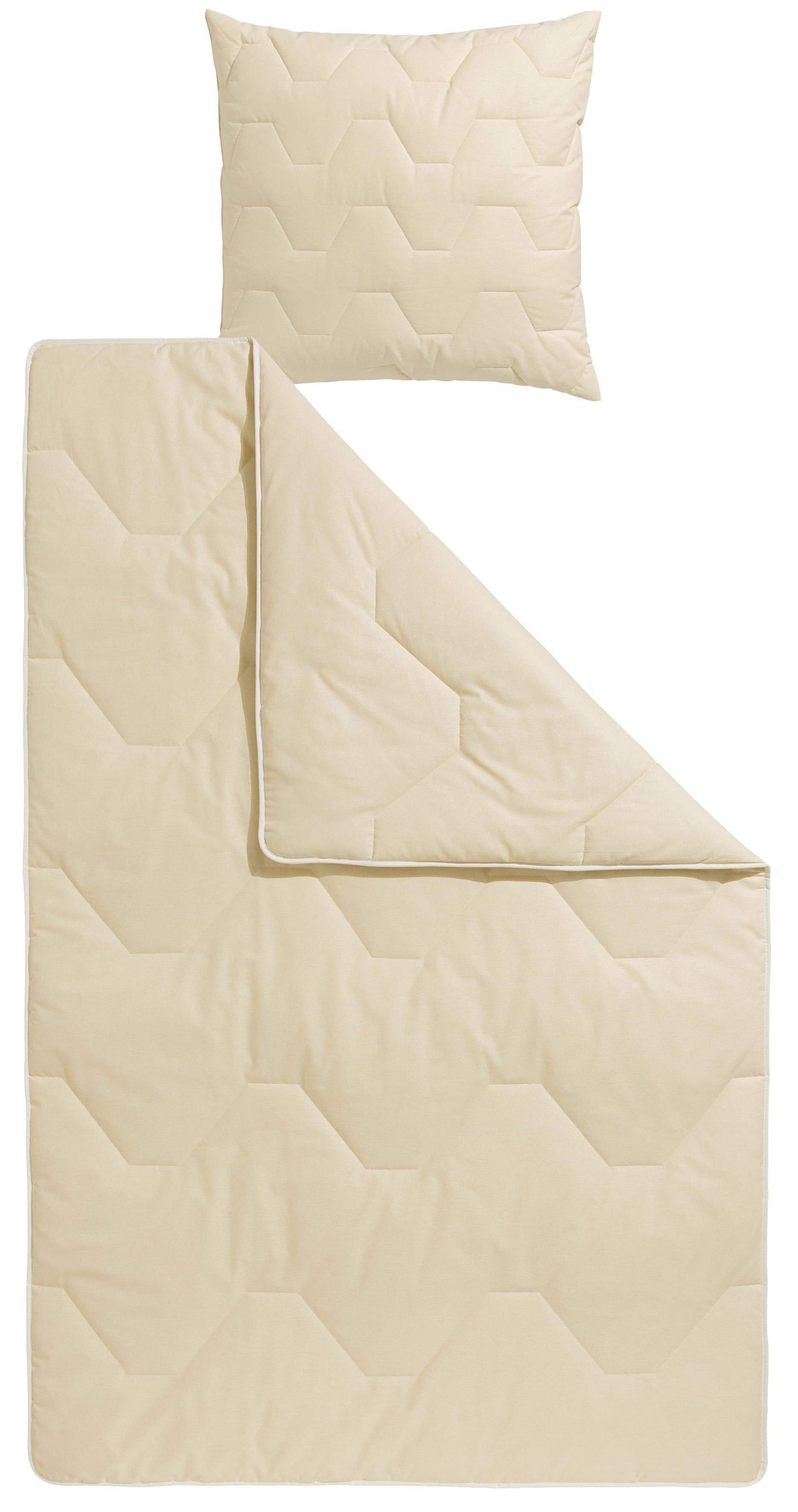 Naturfaserbettdecke + Kopfkissen, Baumwolle 60 °C, Bettdecke in 135x200 cm & weiteren Größen erhältlich, Älgdröm, Füllung: Faserbällchen (Kopfkissen), Bezug: 100% Baumwolle, Bettdecke natürlich gut schlafen