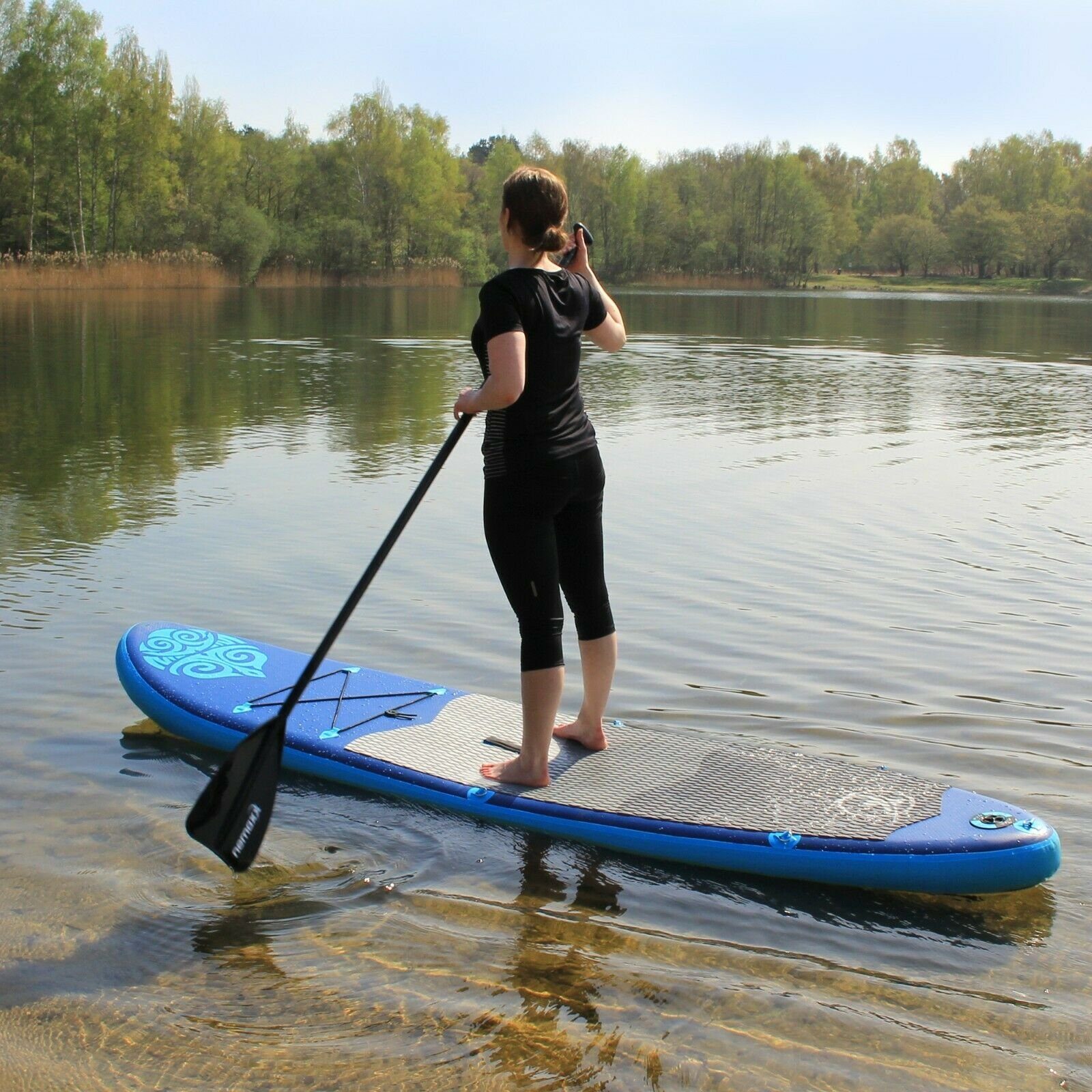 NEMAXX PB 330 SUP-Paddel, (Set, Mit Teleskop-Aluminium-Paddel, Finne, Transport-Rucksack uvm)