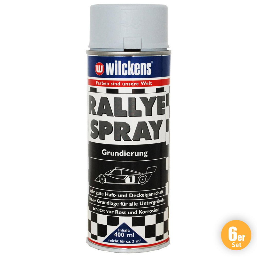 Wilckens Farben Wilckens Rallye-Spray Grundierung Grau 6er Set