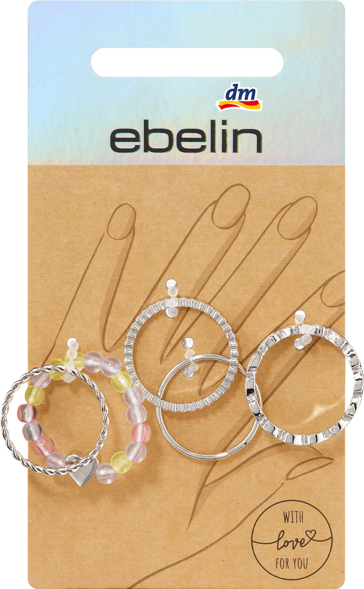 Ringe Silber-Optik, 5 St