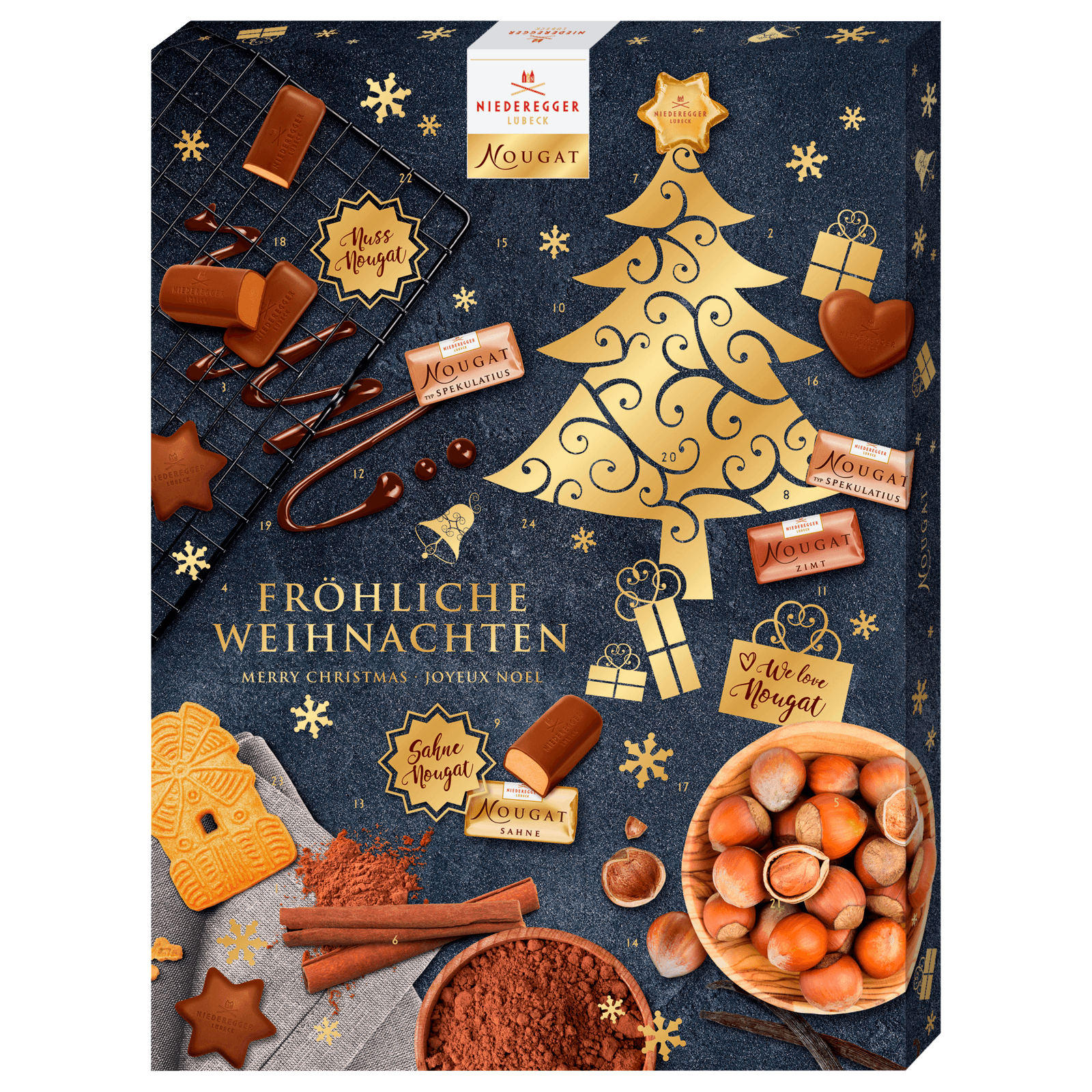 Niederegger Nougat Adventskalender 500g