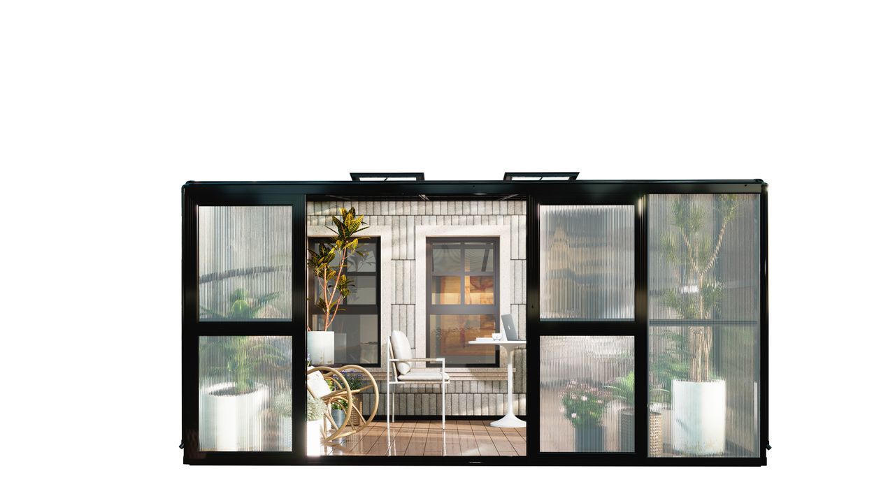HC Home & Living Wintergarten mit Schiebtüren ,Terrassendach Veranda, ca. 320 x 392 x 250 cm