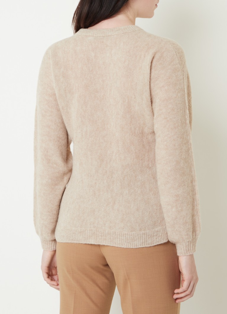 Xandres Timar Grobstrickpullover aus Alpakawollmischung mit durchbrochenen Details