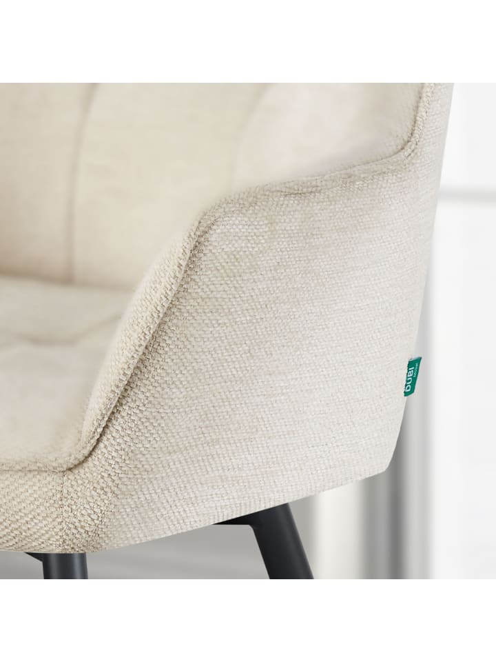 DUBI Möbel 2er-Set: Drehstuhl THOMAS-JILL in Cremeweiß - (B)61 x (H)82 x  (T)62 cm günstig kaufen onesize