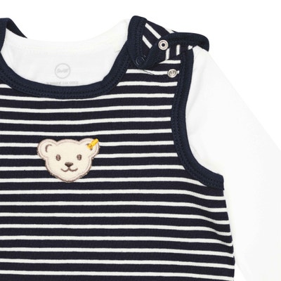 Set Strampler + T-Shirt langarm GOTS, dunkelblau