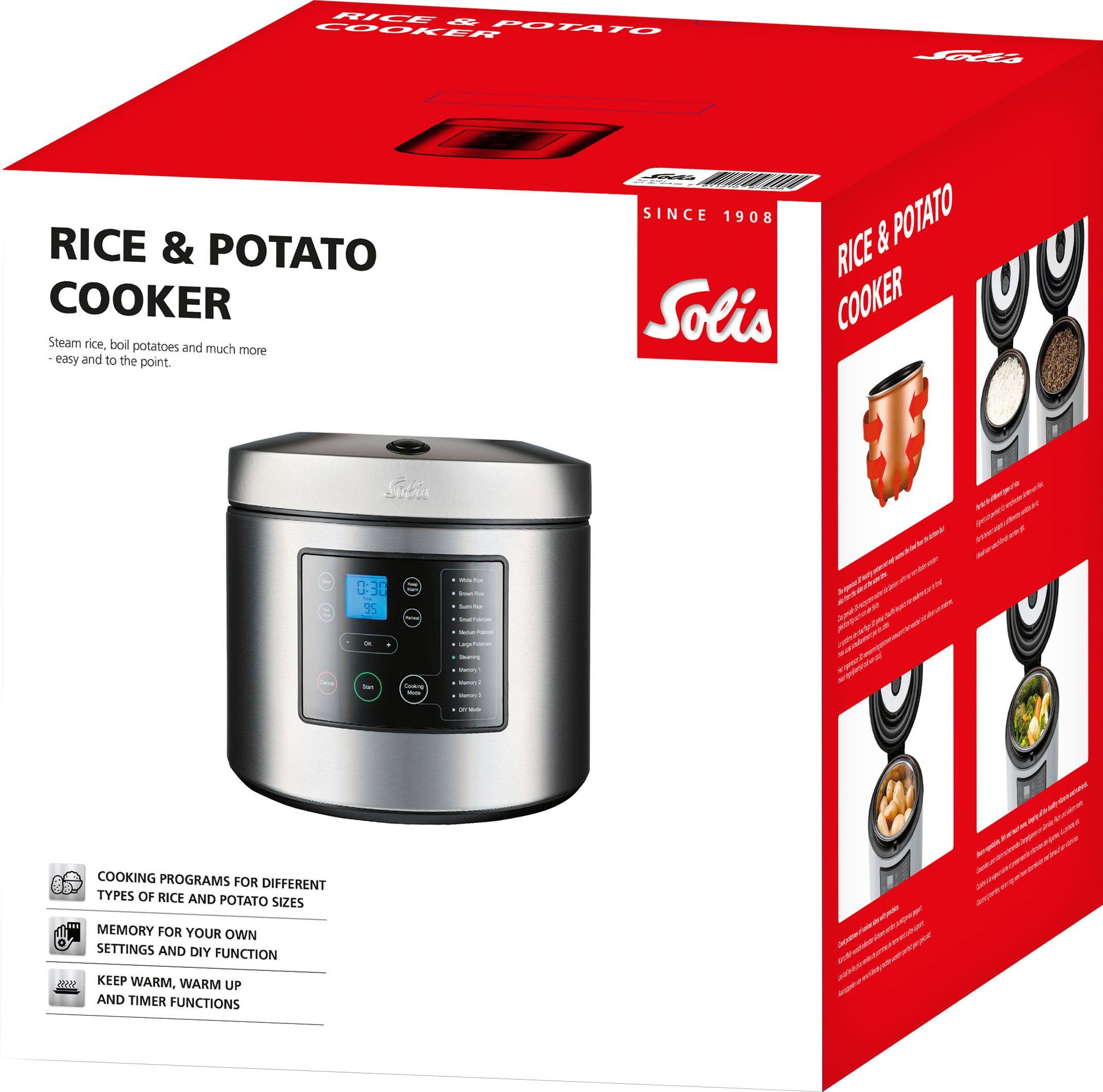 SOLIS OF SWITZERLAND Reiskocher Rice&Potato Cooker (Typ 8161), 860 W