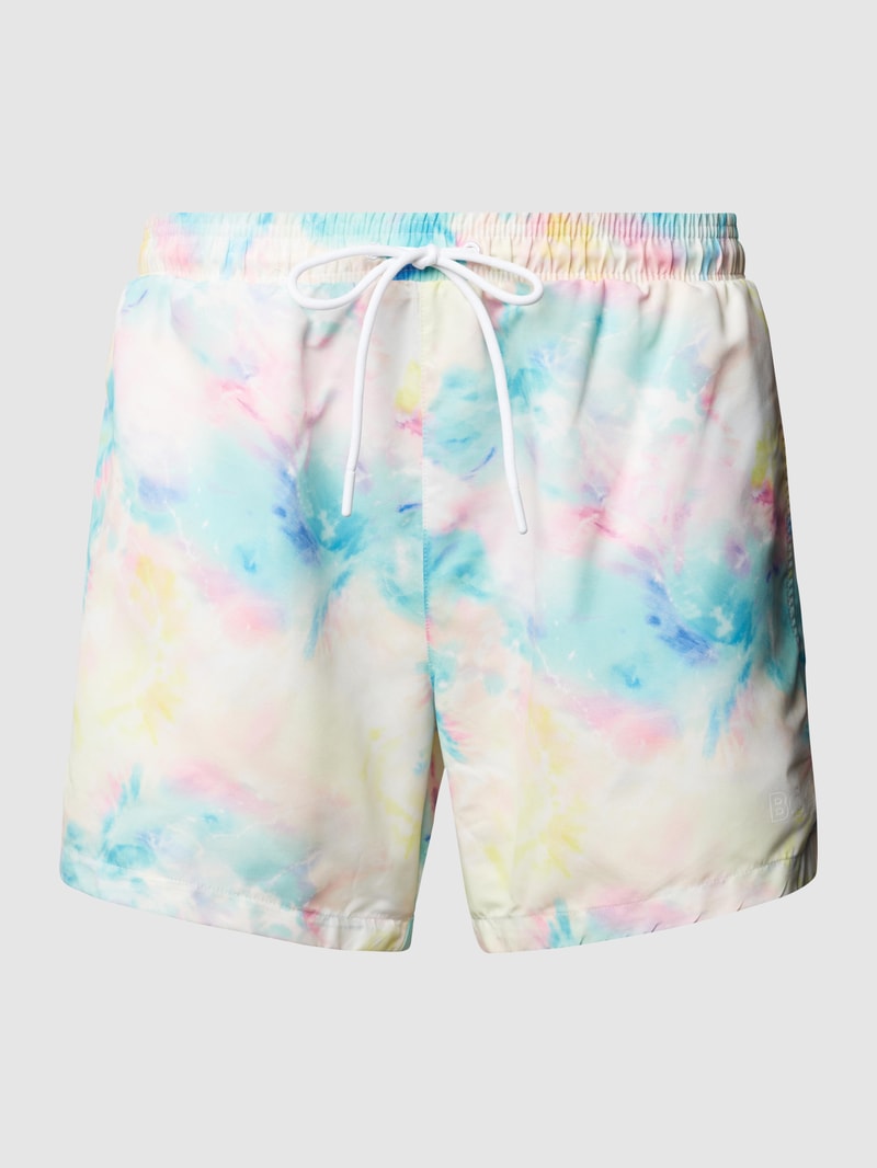 Badehose im Batik-Look Modell 'Firefish' in grün