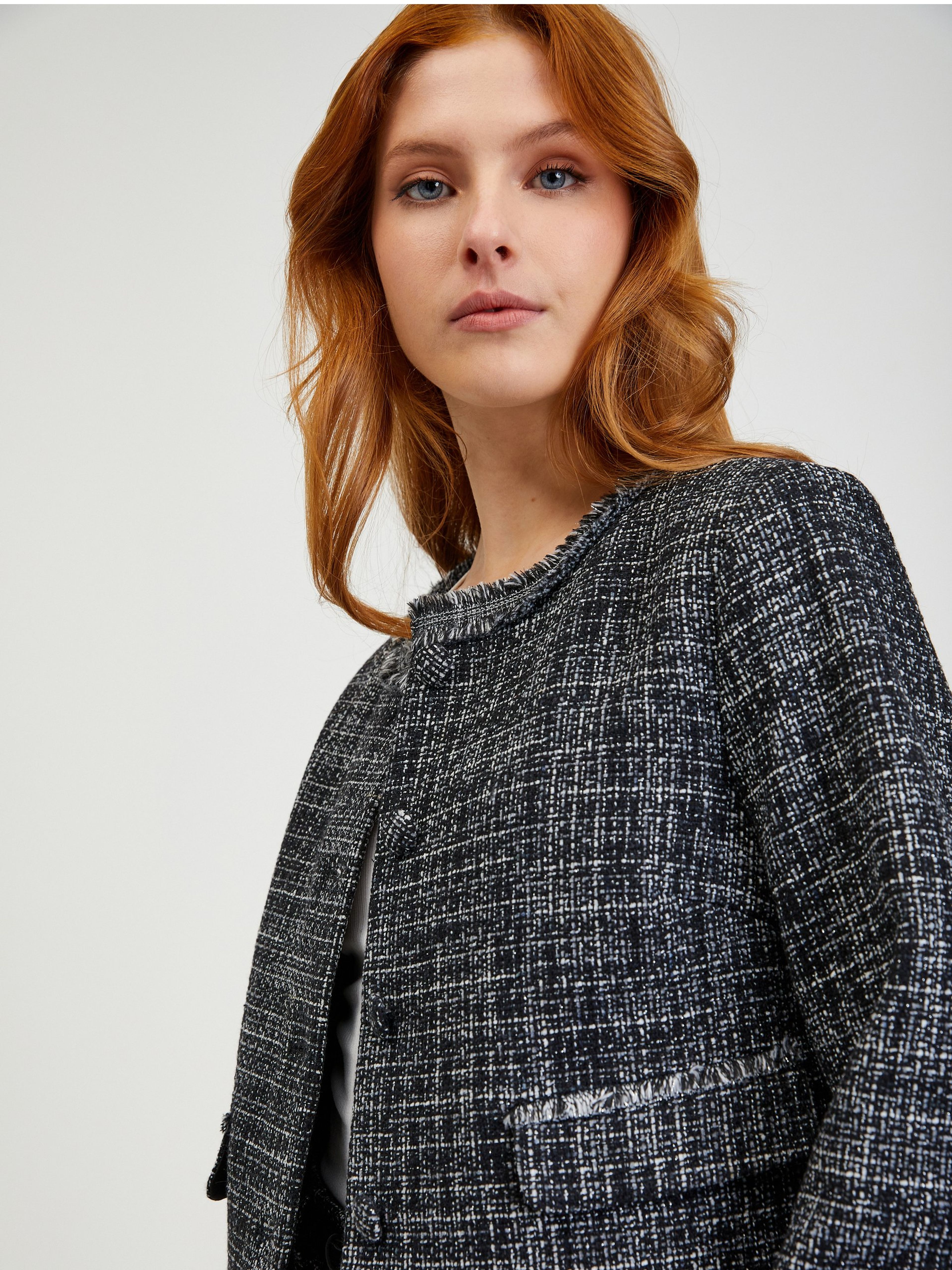 Graues Damen-Tweedsakko ORSAY