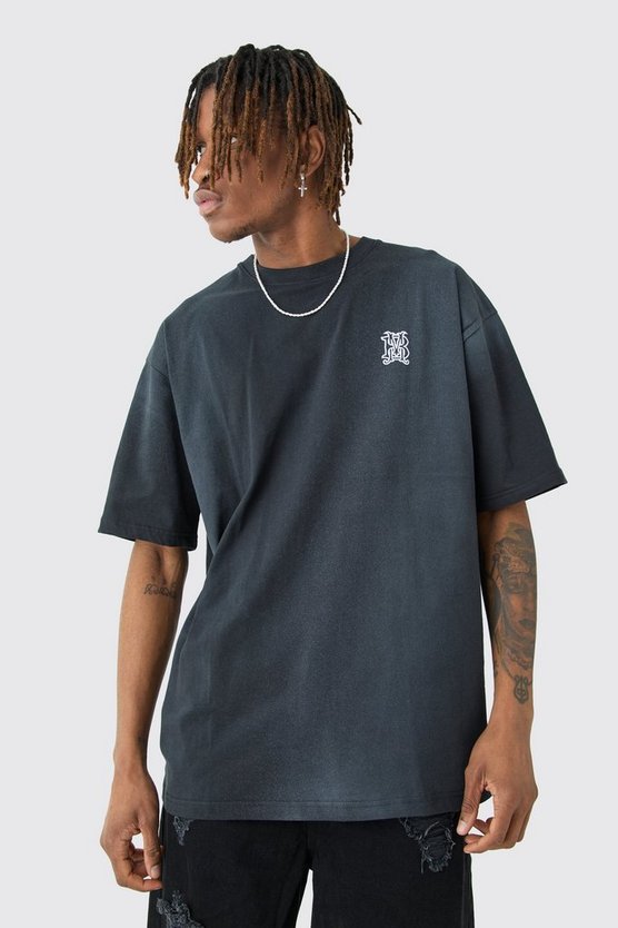 Tall Oversize T-Shirt mit Dark Tropics Print