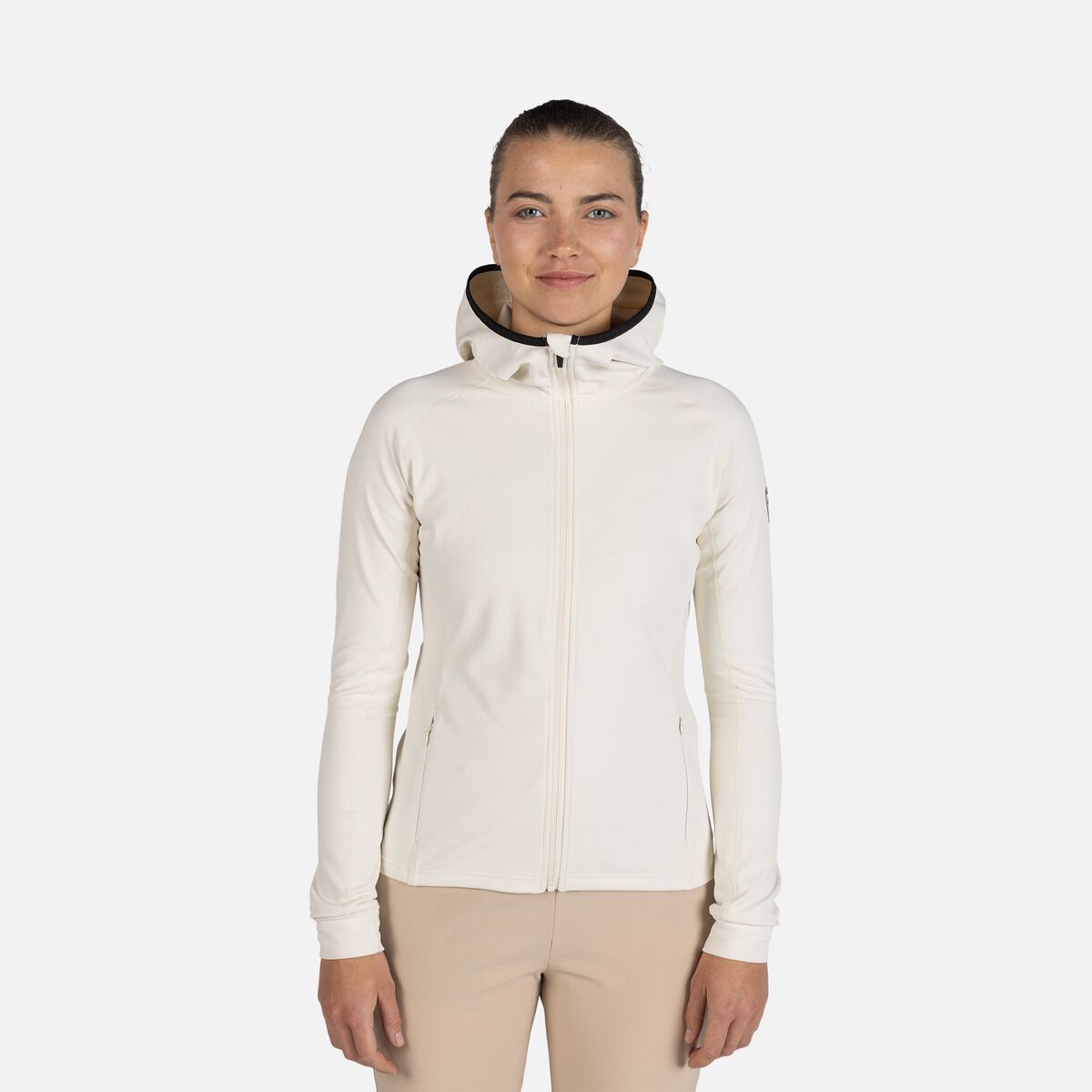 Dünnes Damen-Midlayer mit durchgehendem Reißverschluss