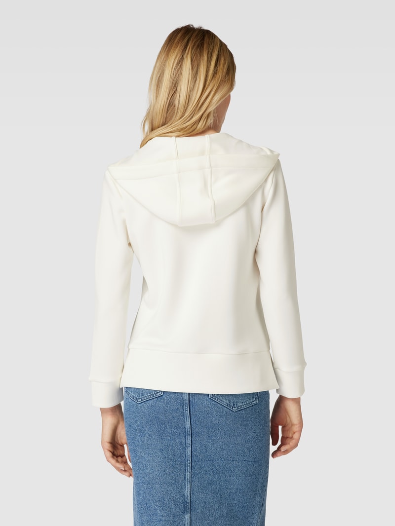Hoodie mit V-Ausschnitt in weiß