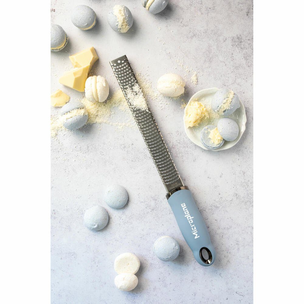 Microplane Küchenreibe Premium Classic Sky Blue, Edelstahl, Kunststoff, photogeätzte Klinge