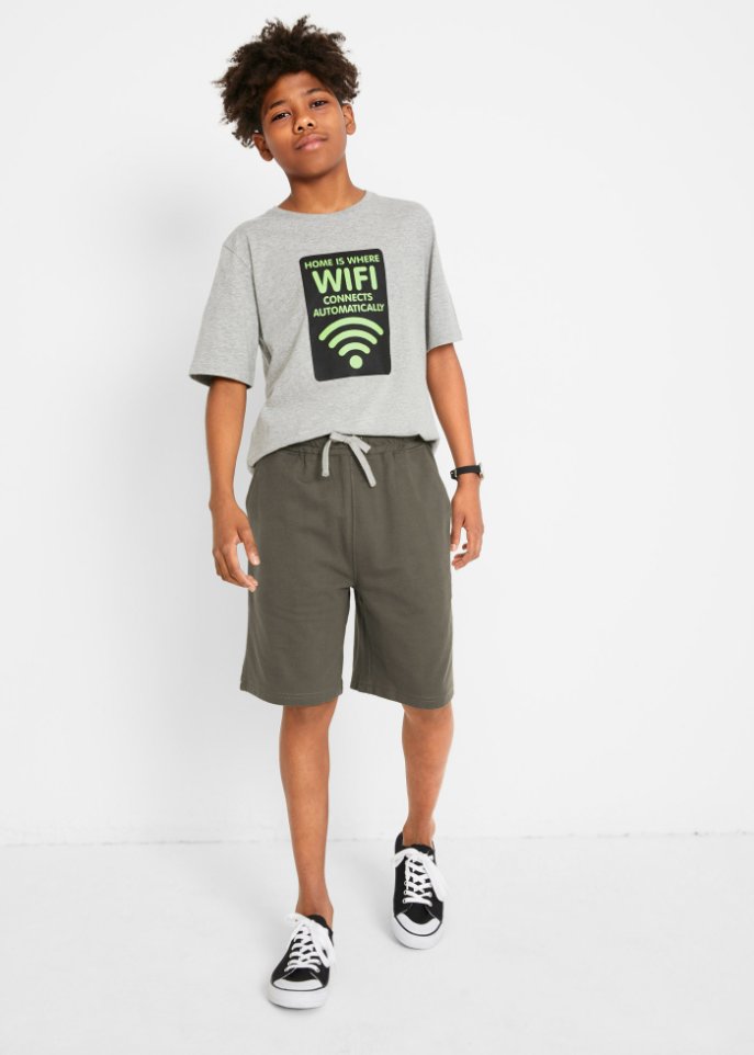 Jungen T-Shirt und Sweat-Bermuda (2-tlg.Set)