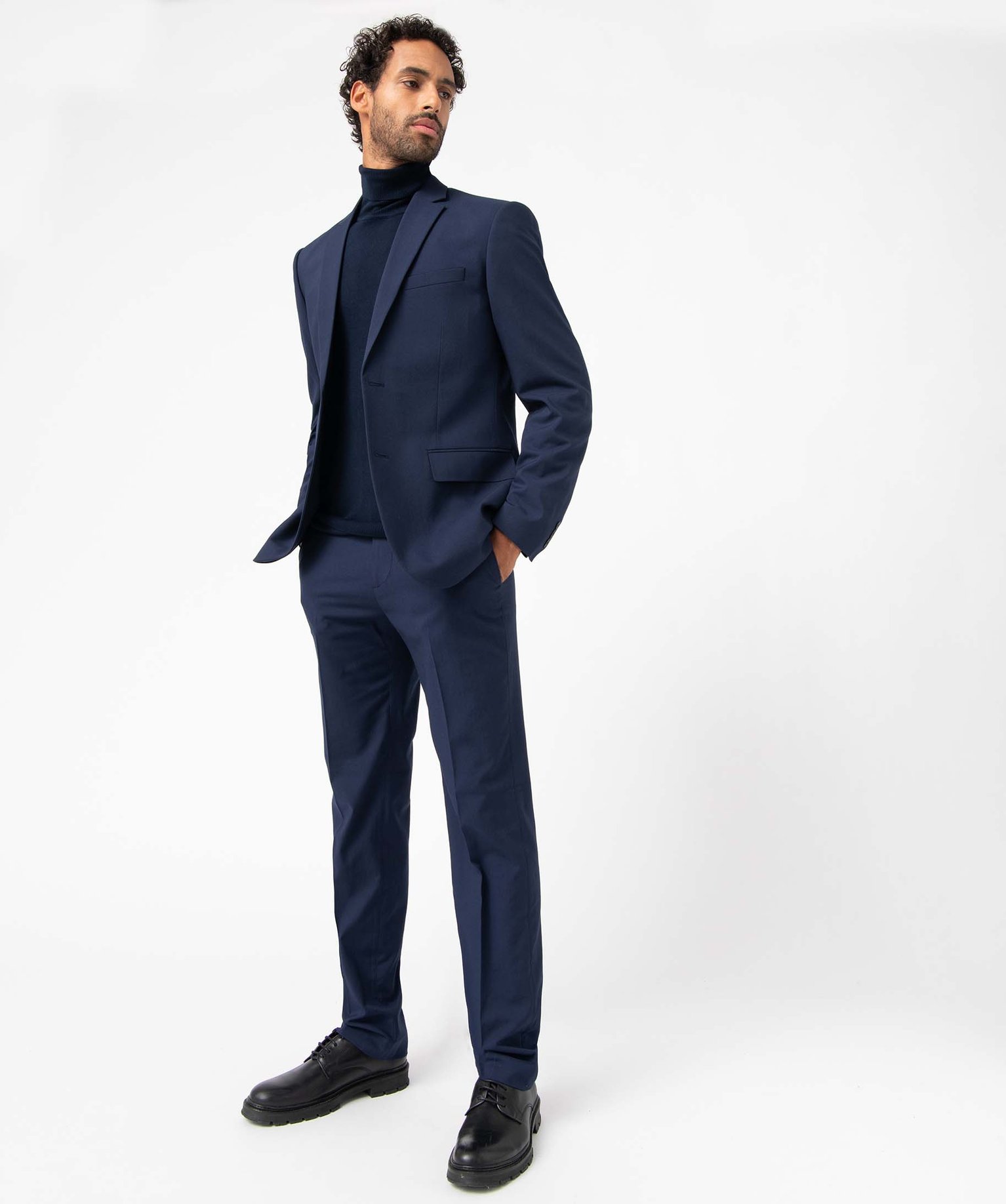 Veste de costume homme fermeture 2 boutons bleu fonce | GEMO
