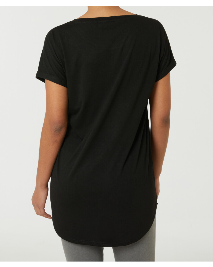 Schwarzes Longshirt