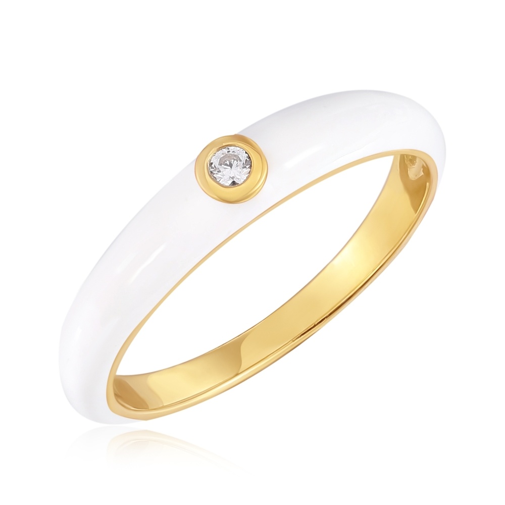 Glanzstücke München Bague Argent sterling Oxyde de zirconium (CZ) en Or jaune Bague