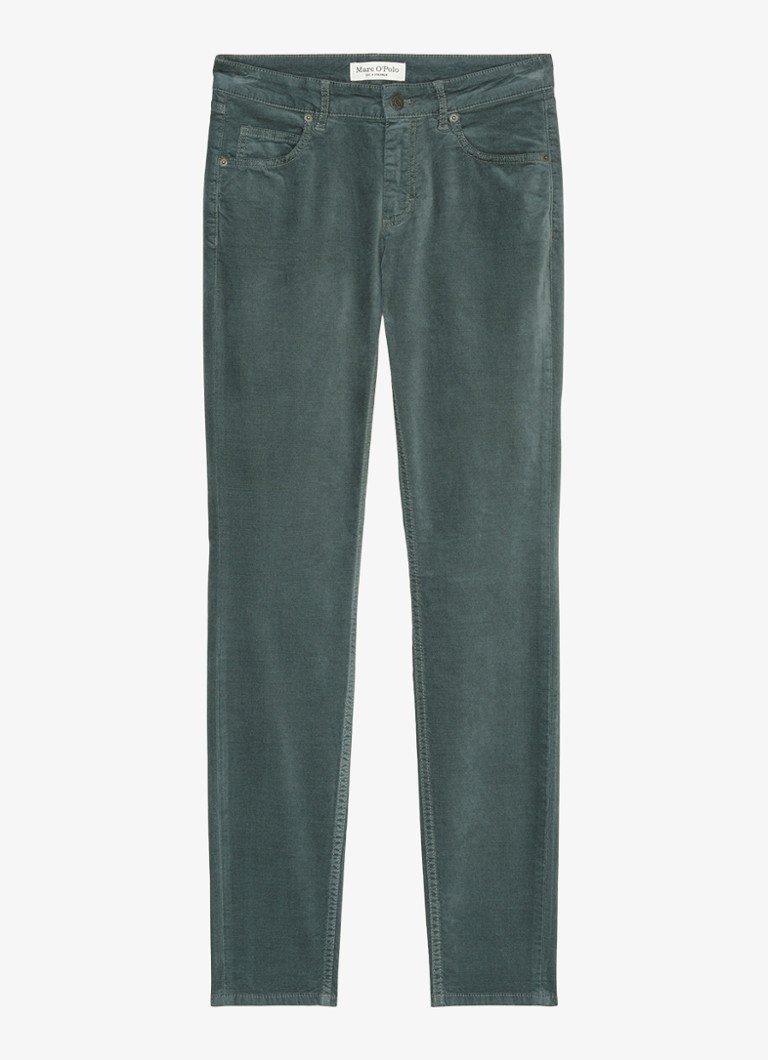 Jean slim taille mi-haute Marc O'Polo en coton biologique délavé.