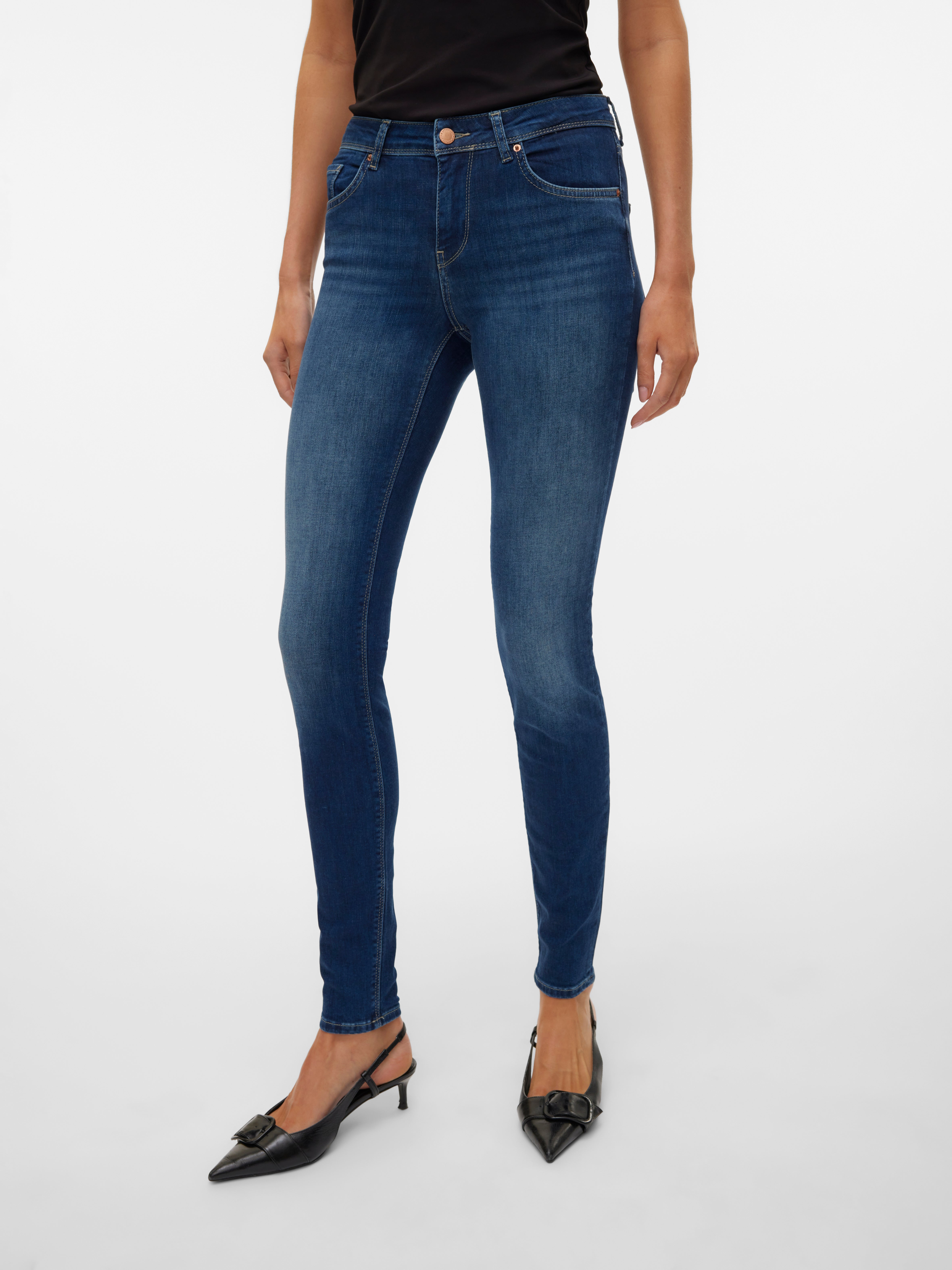 VMLUX Mid Rise Slim Fit Jeans