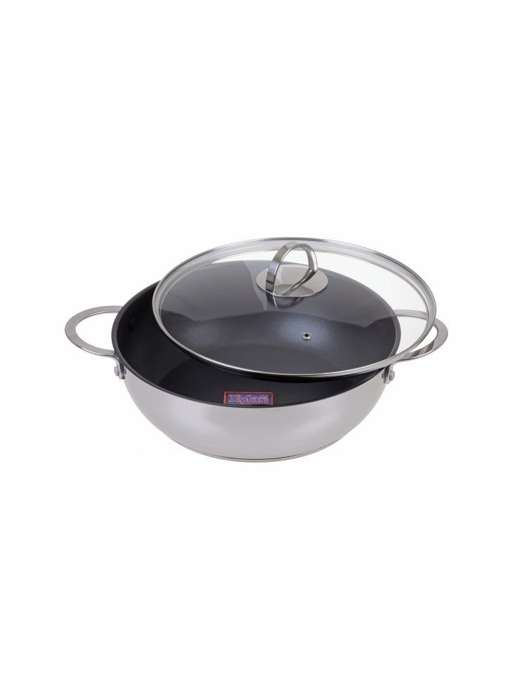 GRÄWE Servierpfanne PRO-LINE in Schwarz-silberfarben günstig kaufen 28 cm