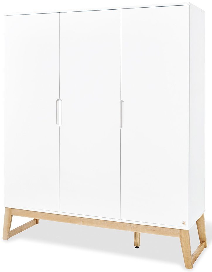 Pinolino® Babyzimmer-Komplettset Bridge, (Set, 4-St., Kinderbett, Schrank, Wickelkommode, Wandregal), breit, groß; mit Kinderbett, Schrank, Wickelkommode und Wandregal;