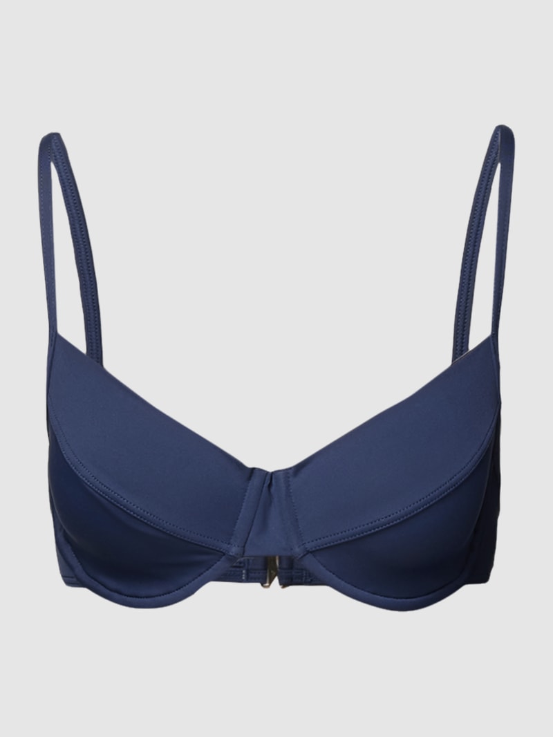Bikini-Oberteil mit eingearbeiteten Bügeln in marineblau