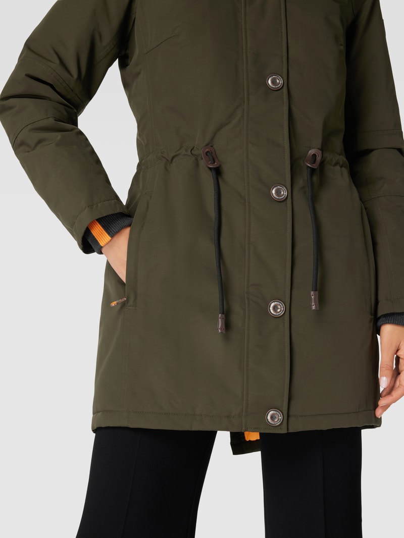 Funktionsjacke mit abnehmbarem Webpelz im Modell 'Wolkenlos 878' in olivgrün