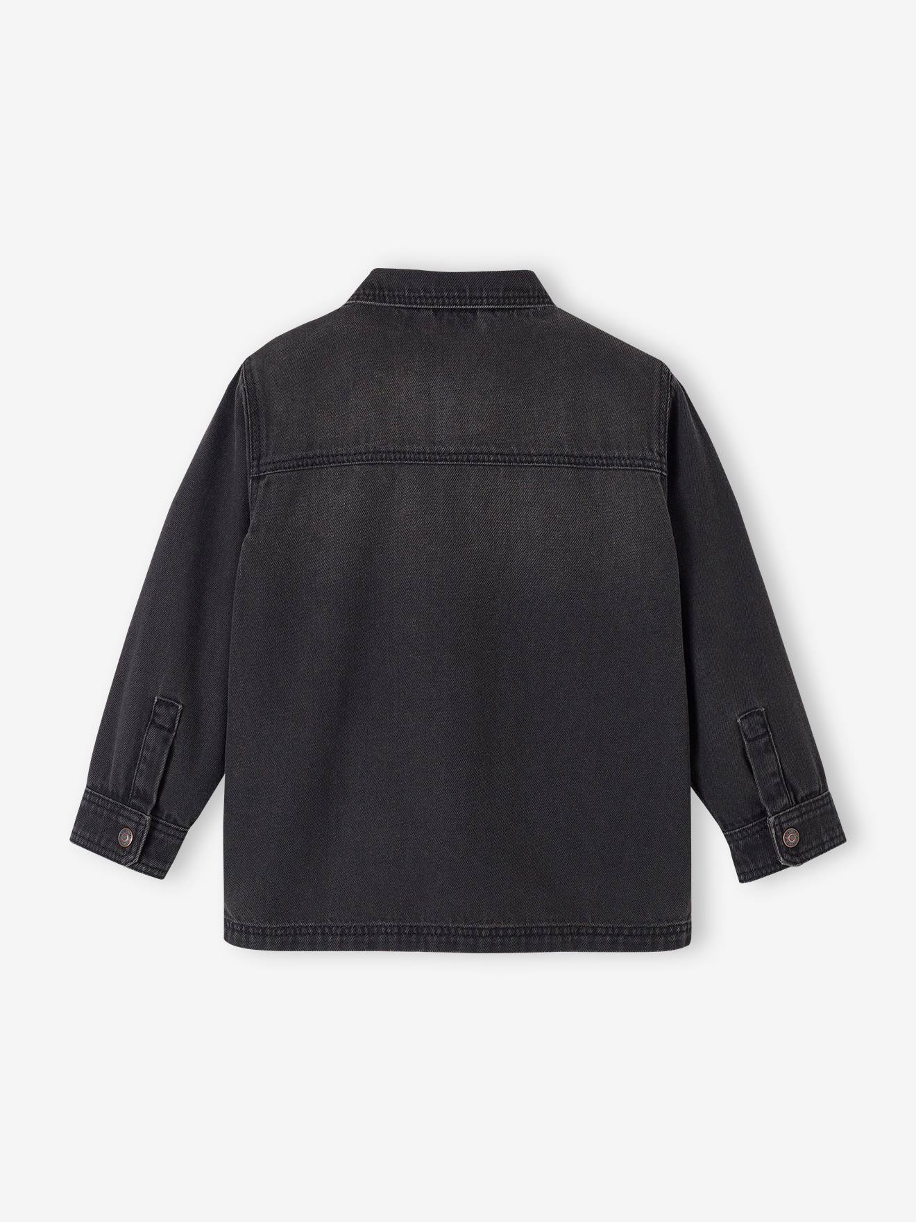 Vertbaudet Jungen Denim-Overshirt im Worker-Style - anthrazit