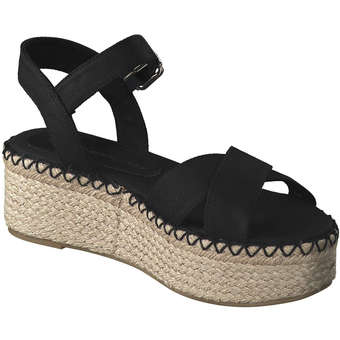 Tommy Hilfiger Shiny Touches Flatform Wedge in schwarz